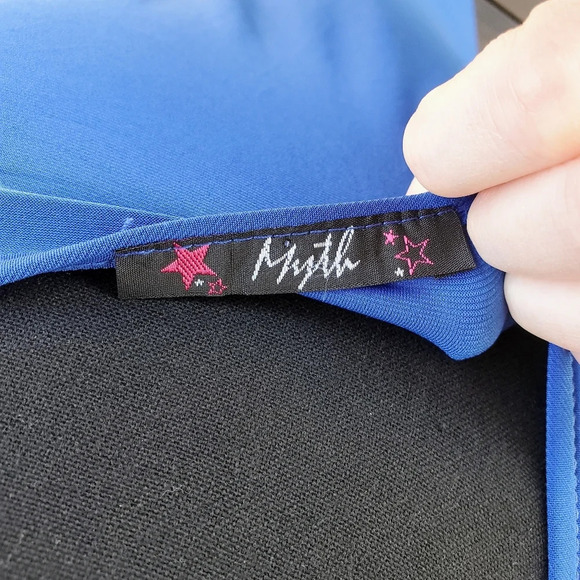 Myth Royal Blue Ruched Bodycon Dress Size XL - Picture 6 of 8